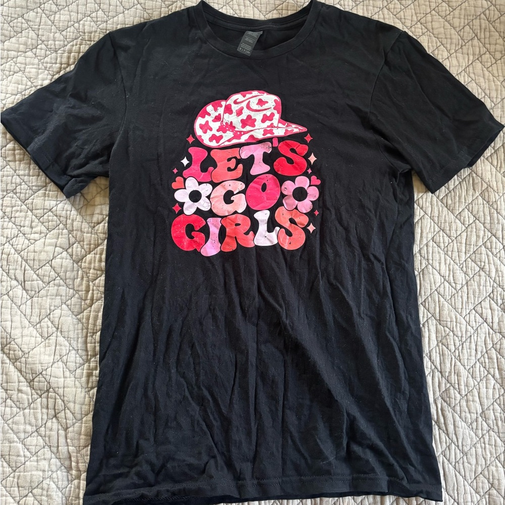 Let’s Go Girls Black Tshirt Size Small